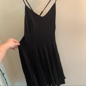 Forever 21 criss cross back black dress